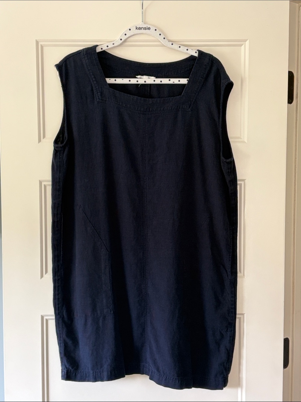 Splendid Sleeveless Square-Neck Shift Dress - Navy